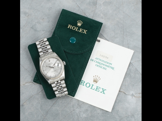 Ролекс (Rolex) Datejust 36 Argento Jubilee Silver Lining Dial - Rolex Guarante 16234 